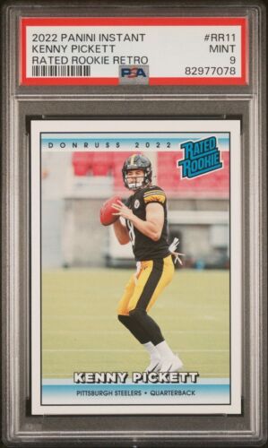 2022 Panini Instant #RR11 Kenny Pickett RC Card Rated Rookie Retro Mint PSA 9
