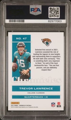 2021 Panini Chronicles Trevor Lawrence Pink #47 Rookie RC GEM MT PSA 10 Jaguars