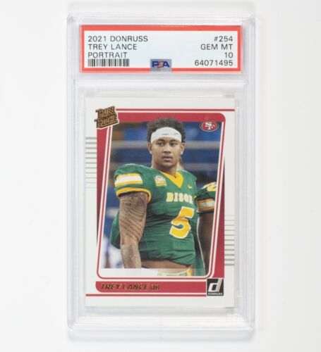 2021 Panini Donruss Rated Rookie Portrait Trey Lance #254RC PSA 10! LOW POP!