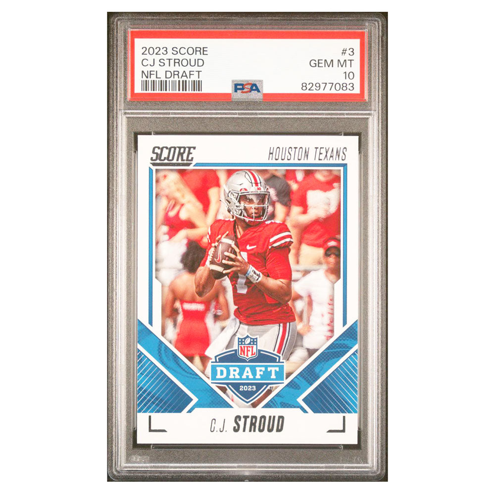 2023 Panini Score Football NFL Draft #3 CJ Stroud Texans RC Rookie PSA 10 GM MNT