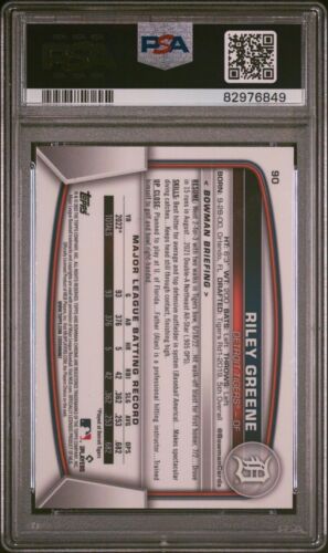 2023 Bowman Riley Greene Mojo Mega Box Chrome PSA 10 GEM MINT RC Rookie Tigers