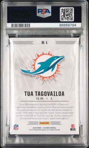 2020 Panini Illusions Tua Tagovailoa Trophy Collection Bronze /499 #6 PSA 9 Mint