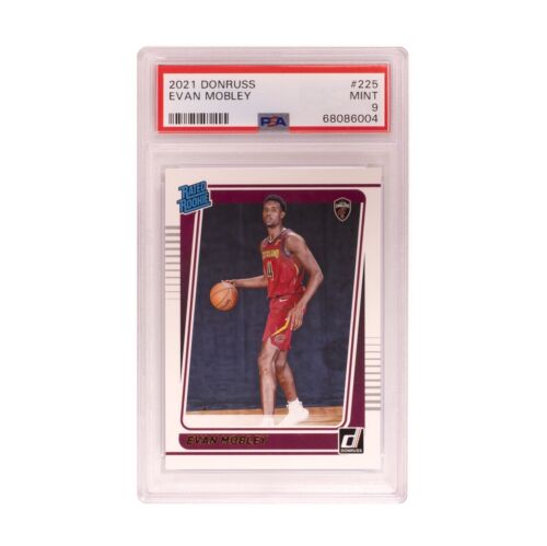 2021-22 Donruss Rated Rookie #225 Evan Mobley Cleveland Cavaliers RC PSA 9 MINT