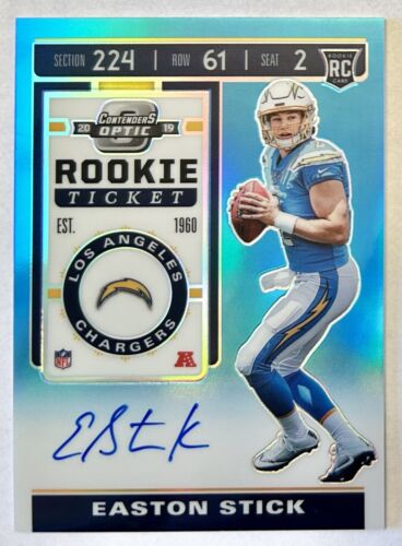 2019 Panini Contenders Optic Ticket Teal /149 Easton Stick #117 Rookie Auto RC