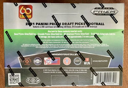 2021 Panini Prizm Draft Picks Football Mega Box Gold Ice Prizm Autograph- Sealed