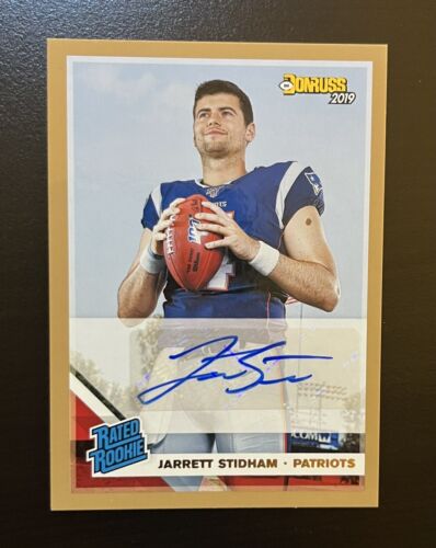 2019 Donruss Rated Rookie Jarrett Stidham RC Auto bronze Patriots Raiders