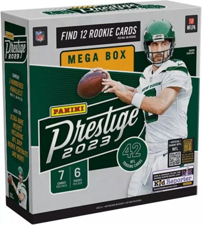 2023 Panini Prestige Football Factory Sealed Mega Box NFL Trading Cards