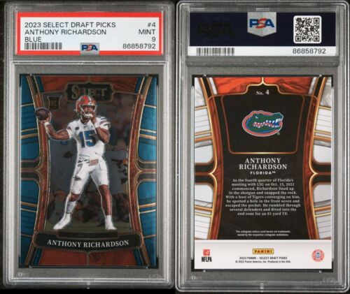 2023 Panini Select Draft Picks Blue #4 Anthony Richardson Rookie RC PSA 9 Colts