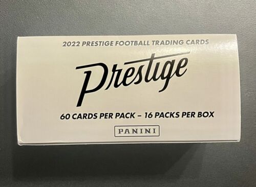 2022 Panini Prestige Football Hanger Pack Box (16 Factory Sealed Packs)