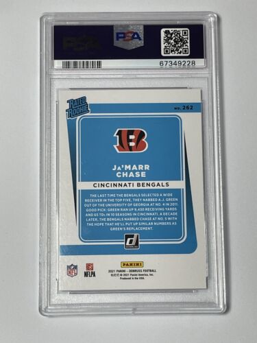 2021 Jamarr Chase Panini Donruss Rated Rookie RC #262 GEM MINT PSA 10 Bengals