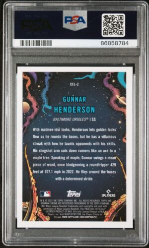 2023 Bowman Chrome It Came to the League Gunnar Henderson PSA 9 Mint Rookie RC