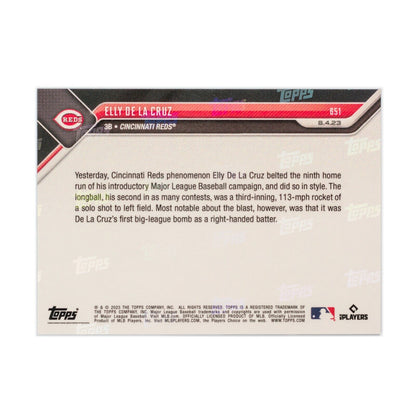 Elly De La Cruz - 2023 MLB TOPPS NOW 651 - 1st Career Right Handed HR