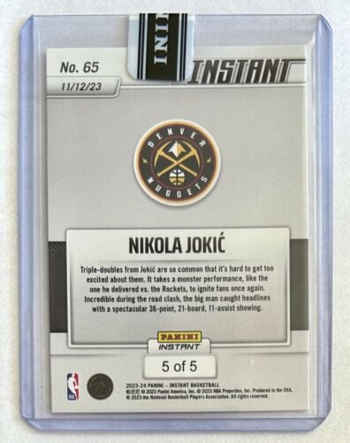 2023-24 Panini Instant Nikola Jokic #65 Versicolor /5 Denver Nuggets