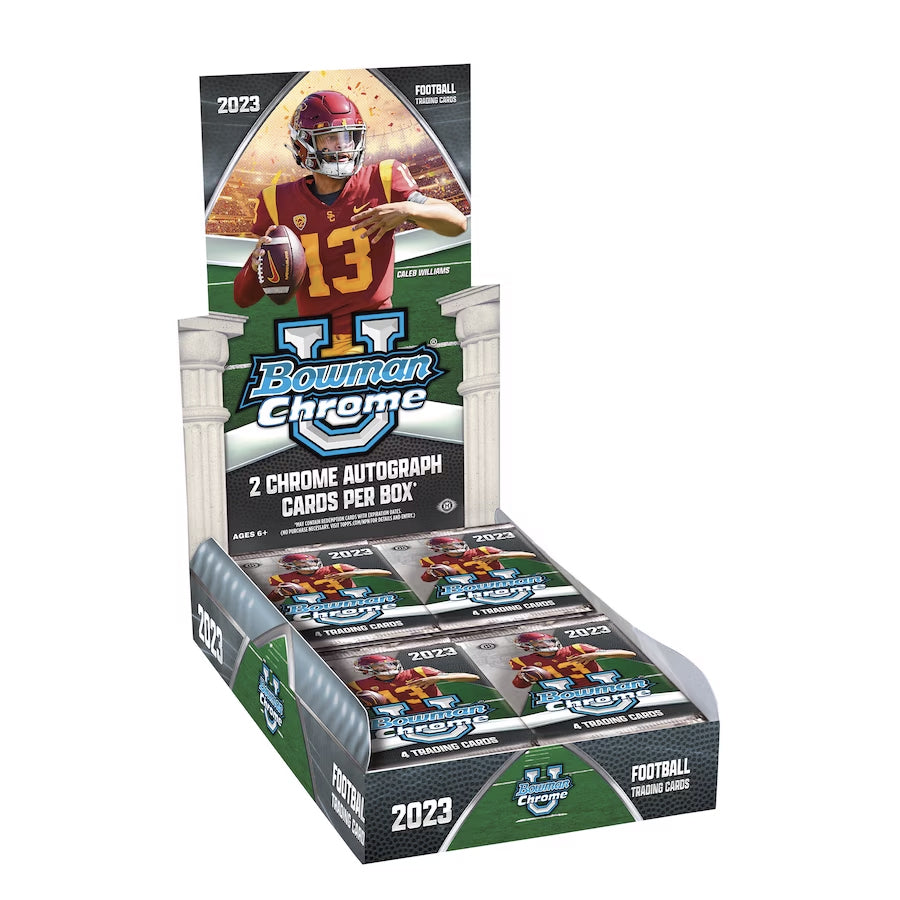 2023 Bowman Chrome University Football Factory Sealed Hobby Box