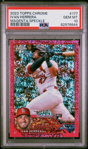 2023 Topps Chrome Ivan Herrera Rookie Magenta Speckle RC /350 PSA 10 Pop 1