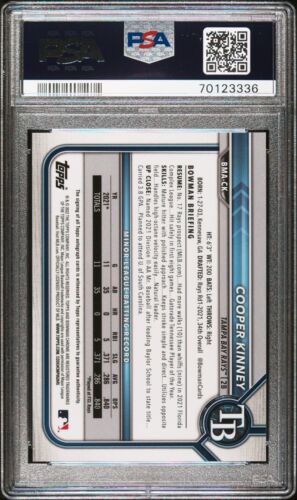 2022 Bowman Chrome Mojo Cooper Kinney PSA 10 GEM MT Rookie Auto RC