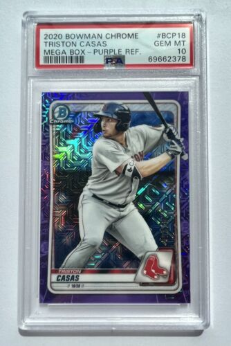 2020 Bowman Chrome Mega Box Triston Casas /250 Purple refractor #BCP-18 PSA 10