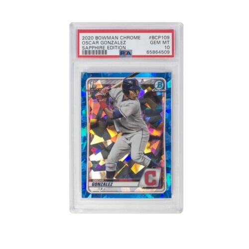 2020 1st Bowman Chrome Oscar Gonzalez Sapphire Edition Gem Mint PSA 10 Guardians