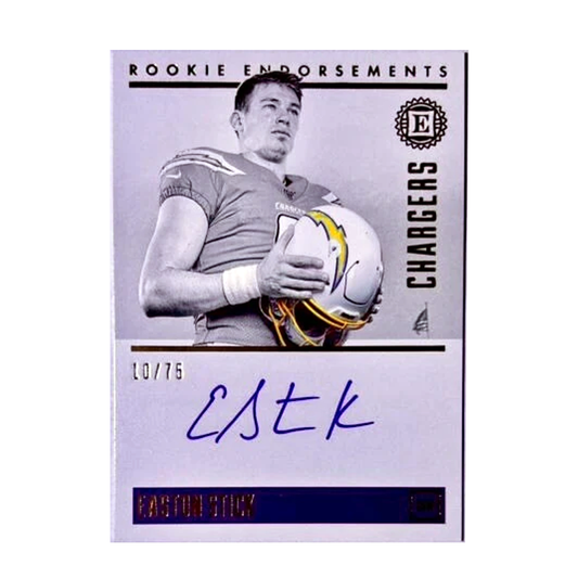 2019 Panini Encased Easton Stick Los Angeles Chargers /75 On Card Rookie Auto