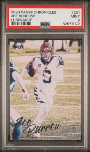 2020 Panini Chronicles Luminance #201 Joe Burrow Rookie RC PSA 9 Bengals