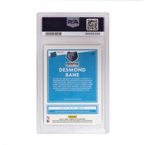 2020 Donruss Optic Blue Velocity Prizm #180 Desmond Bane RC Rookie PSA 9 MINT