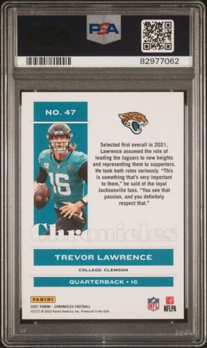 2021 Panini Chronicles #47 Trevor Lawrence Bronze RC Mint PSA 9 Jaguars