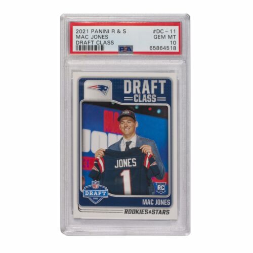 Mac Jones Patriots 2021 Panini Rookies & Stars Draft Class PSA 10 Gem Mint Pats