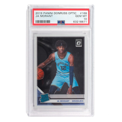 2019-20 Panini Donruss Optic Ja Morant Rated Rookie Card RC #168 PSA 10 Gem Mint