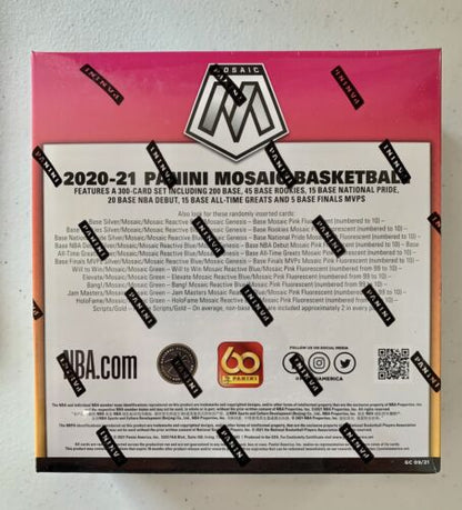 2020-21 Panini Mosaic NBA Basketball Mega Box 80 Cards