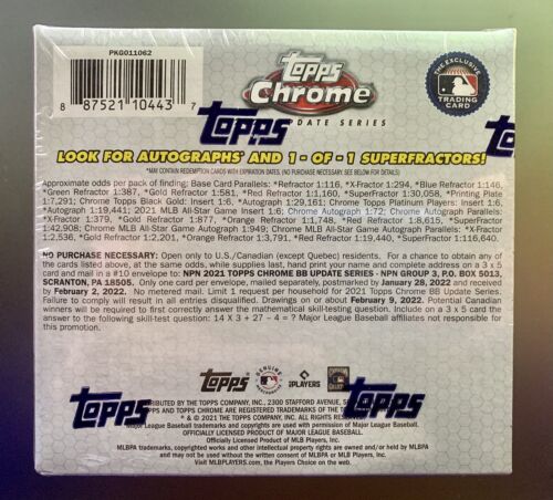 2021 Topps Chrome Update Mega Box Baseball MLB