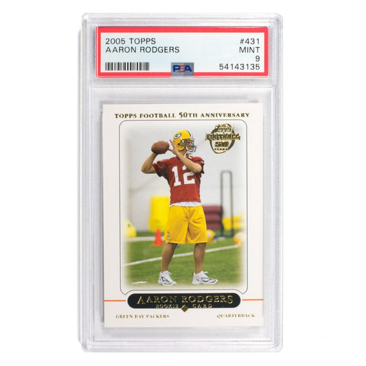 2005 Topps Aaron Rodgers #431 Rookie RC Card PSA 9 MINT HOF MVP