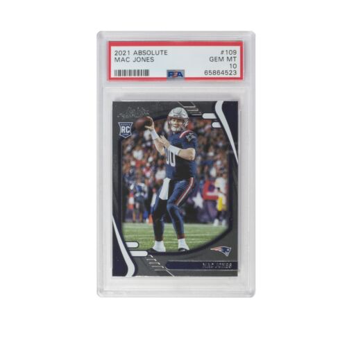 2021 Panini Absolute Football #109 MAC JONES RC Rookie PSA 10 GEM MINT Patriots