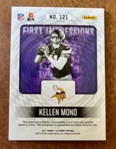 2021 Panini Illusions Football Kellon Mond RC RPA /299 Rookie Auto signature