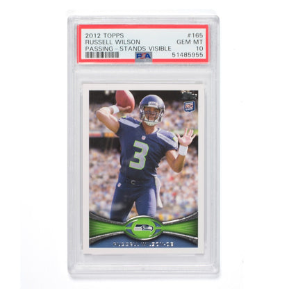 2012 Topps Russell Wilson RC PSA 10 #165 Seattle Seahawks Rookie