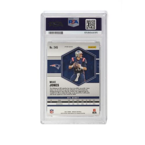 2021 Mosaic Mac Jones NFL Debut Reactive Yellow #245 PSA 10 New England Patriots