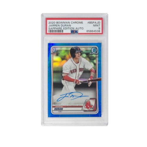 2020 Bowman Chrome Sapphire Jarren Duran Prospect RC 1st Bowman Auto PSA 9