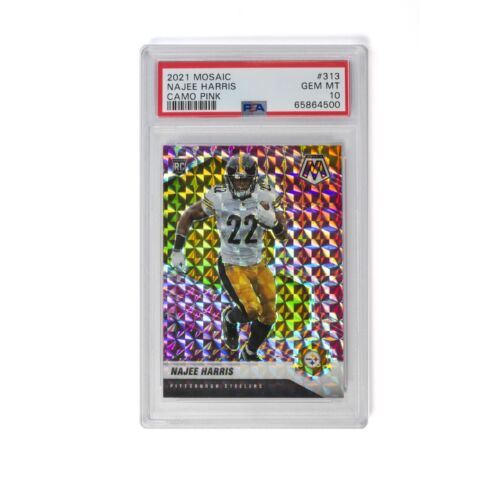 2021 Mosaic Najee Harris RC Pink Camo #313 Gem Mint Rookie Steelers PSA 10