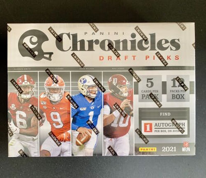 2021 Panini Chronicles Draft Picks Football Mega Box 1 Auto per box