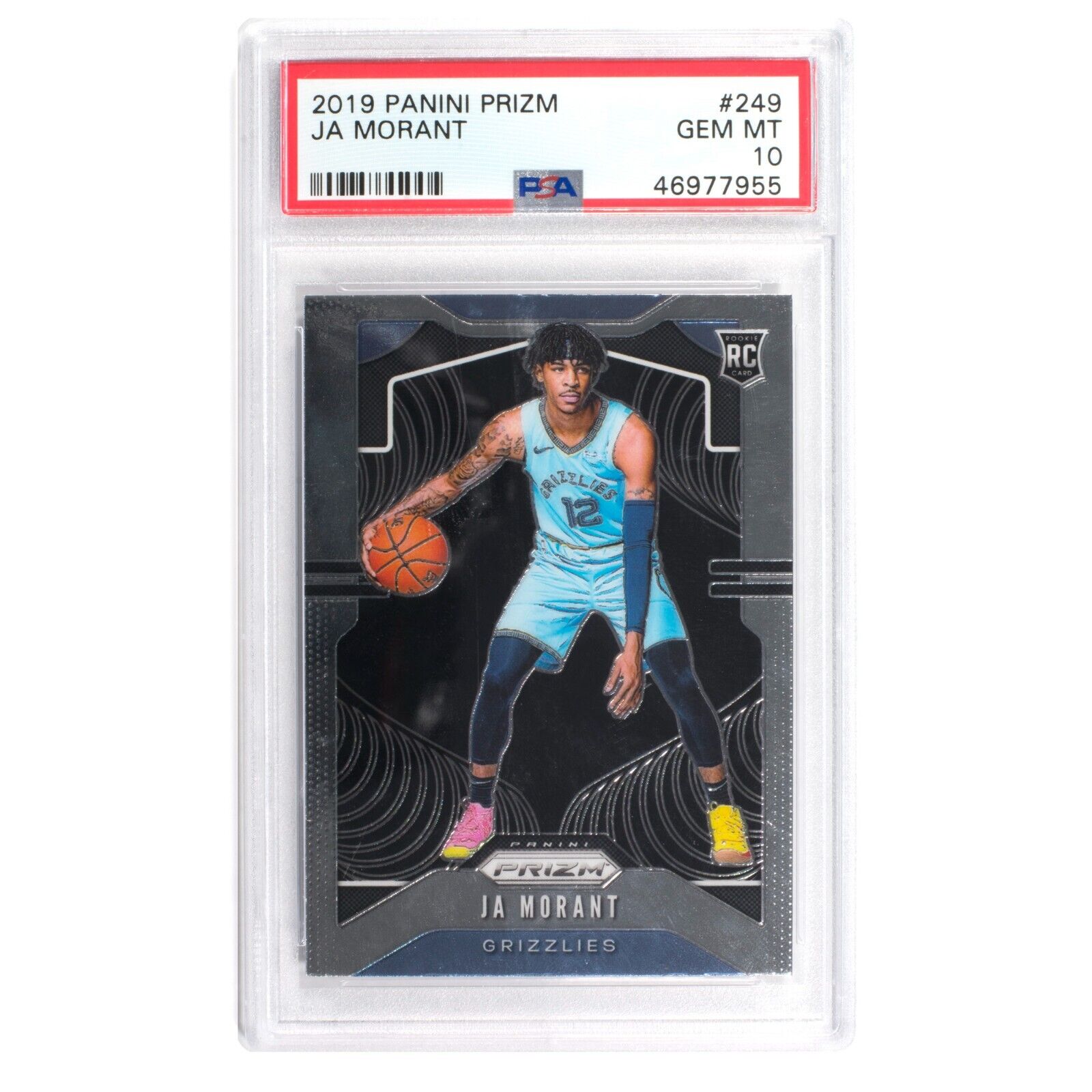 2019-20 Panini Prizm Ja Morant Rookie Card RC #249 PSA 10 Grizzlies GEM MINT