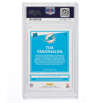 2020 Panini Donruss NFL Tua Tagovailoa Canvas Rated Rookie RC PSA 10