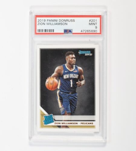 2019-20 Panini Donruss Rated Rookie #201 Zion Williamson RC PSA 9 Mint Pelicans