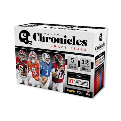 2021 Panini Chronicles Draft Picks Football Mega Box 1 Auto per box