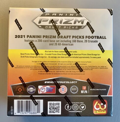 2021 Panini Prizm NFL Draft Picks MEGA BOX Football Sealed ORANGE ICE AUTO!