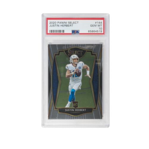 2020 Panini Select Justin Herbert #144 Rookie RC Card PSA 10 GEM MINT Chargers