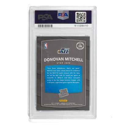 2017 Donruss Optic #188 Donovan Mitchell Utah Jazz RC Rookie PSA 9 MINT