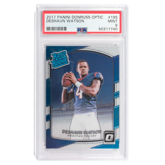 2017 Optic #195 Deshaun Watson PSA 9 Mint RC Rookie