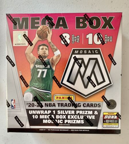 2020-21 Panini Mosaic NBA Basketball Mega Box 80 Cards