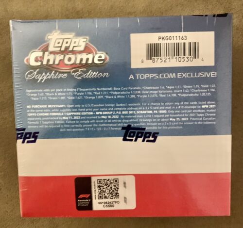 2021 Topps Formula 1 F1 Chrome Sapphire Hobby