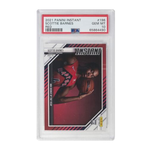 2021-22 Panini Instant Scottie Barnes RC Rookie ROY /99 Low Pop PSA 10 Raptors