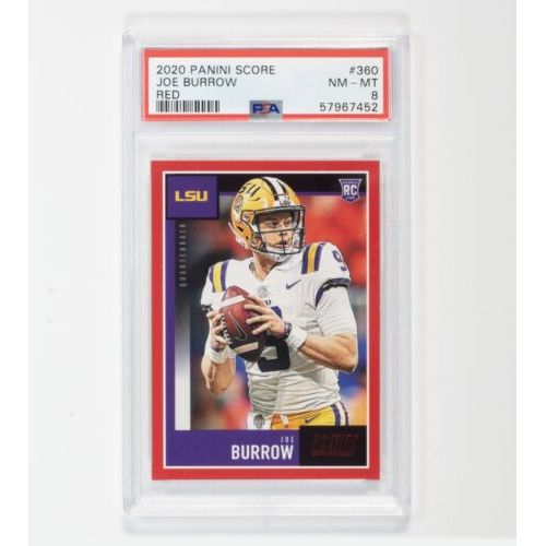 Joe Burrow 2020 Panini Score Red SP #360 PSA 8 NM-MT